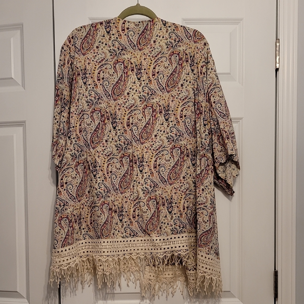 Bobeau Multicolor Paisley Kimono - Picture 4 of 8